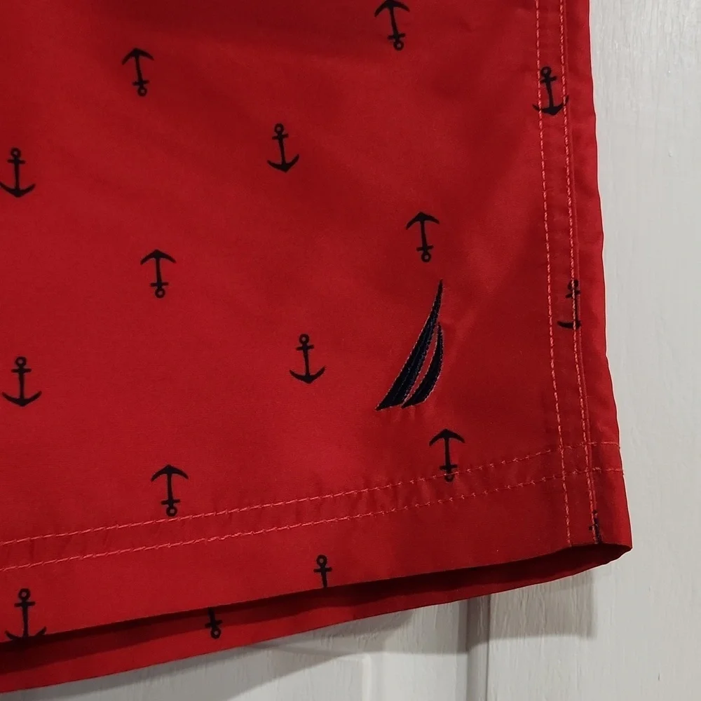 NWT Nautica quick Dry Anchors Swim Trunks Shorts M